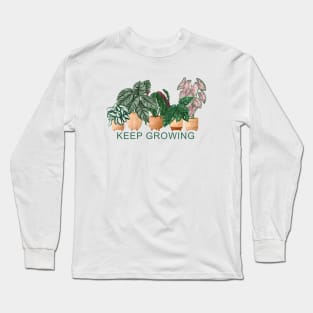 Keep Growing Plant illustration Long Sleeve T-Shirt